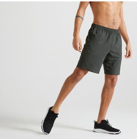 Resim Decathlon Domyos Erkek Koyu Yeşil Spor Şortu 120 - Fitness Kardiyo 