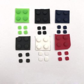 Resim Üst LCD Vidalar Delik Kapağı Yeni 3DS XL LL Konsol Ön Arka Vida Kauçuk Ayak Kapağı Değiştirme (Siyah) 