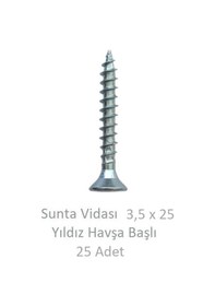 Resim Sunta Vidası, 3,5 X 25 Mm, 25 Adet, Yhb Vida 3,5 x 25 
