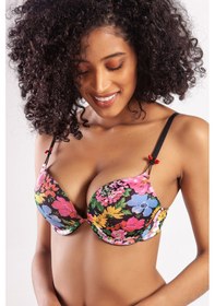Resim Garden Heavy Push Up Bra, Siyah Konforlu Ve Şık Sütyen Çok Renkli 