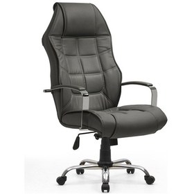Resim Konfor Krom Bilgisayar - Ofis - Müdür - Büro - Makam Çalışma Koltuğu Siyah Renk Krom Ayaklı Siyah 