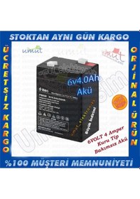 Resim Eu33- 6V 4Ah 6 Volt 4 Amper Kuru Akü Batarya Pil 6V4Ah 
