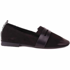 Resim Bueno Siyah Süet Kadın Loafer 