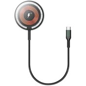 Resim WIWU M14 Intelligent Wireless Magnetik Şarj Ultra Ince Şeffaf 15w Android Ios Destekli 
