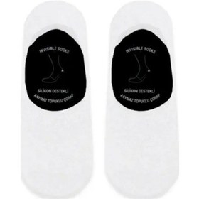 Resim 2'li Babet Çorap Kaymaz Topuklu Silikon Destekli Unisex 001 