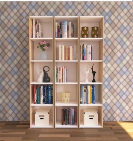 Resim Nurmobilya Nur Mobilya Defne 3'Lü Kitaplık Arkalıklı Model 3 Renk 