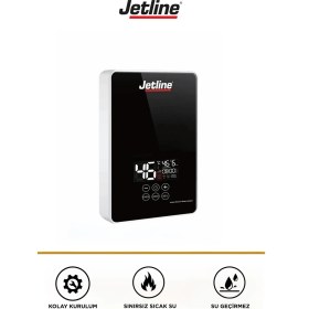 Resim Feyza Design JET110 Dijital Akıllı Elektrikli Şofben ve Kireç Önleyici Filtre Seti 