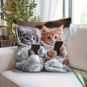Resim Bohem Tarzında Canlı Kısa Peluş Yastık Kılıfı, 45.72X45.72 cm Ölçülerinde, Oturma Odası ve Yatak Odası Dekorasyonu İçin Uygun, Ev Dekorasyonu ve Stüdyo Fotoğrafçılığı İçin Mükemmel (Yastık İçeriği Dahil Değildir). 