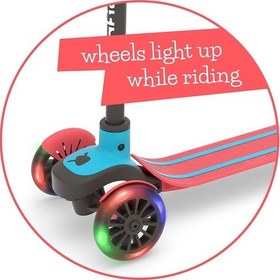 Resim Chillafish Scotti Glow 3 Tekerlekli Işıklı Scooter - Kırmızı 
