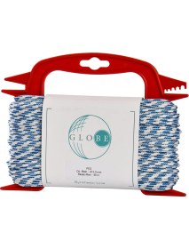 Resim Globe 3,0 Mm Polyester Çok Amaçlı İp Halat - Beyaz-Mavi - 40 M. 