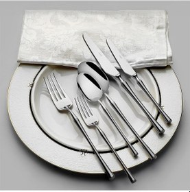 Resim Marbella Saten 12 Kişilik 84 Parça Deri Kutulu Çatal Kaşık Bıçak 