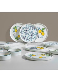 Resim Nehir Sour Lemon 6 Kişilik 15 Parça Seramik Kahvaltı Takımı Beyaz 