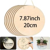 Resim 6'lı/12'li Ahşap Sanat Levhaları 19.99cm - Asma Delikli İşlenmemiş Ahşap Daireler, Pyrografiya, Boyama, Eskiz, Sevgililer Günü El İşi, Ev Dekorasyonu İçin Jüt İple DIY Tahta Plakalar 