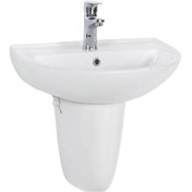 Resim Creavit 40 x 50 CM Batarya Delikli Lavabo + Yarım Ayak 