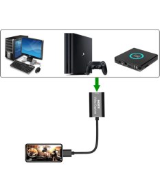 Resim Alfas 4K 1080P Full Hd HDMI To Type C Telefon Tablet Kamera Pc Canlı Yayın Video Yakalama Aleti 