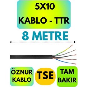 Resim Öznur 5x10 Ttr Kablo Siyah Metre Seçenekli - 8 Metre 