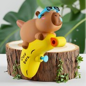 Resim Çocuklar için Canlı Capybara Su Tabancası Oyuncak - ABS, Renkli Karikatür Tasarımı, Yaz Aylarında Dış Mekan Su Çatışmaları İçin Mükemmel, Su Oyunu Oyuncak | Canlı Tasarım | Dayanıklı Oyuncak 