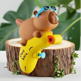 Resim Çocuklar için Canlı Capybara Su Tabancası Oyuncak - ABS, Renkli Karikatür Tasarımı, Yaz Aylarında Dış Mekan Su Çatışmaları İçin Mükemmel, Su Oyunu Oyuncak | Canlı Tasarım | Dayanıklı Oyuncak 