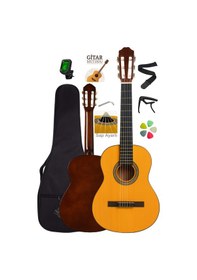 Resim Campbell Ce-55nt Klasik Gitar Full Set Sap Ayarlı 4/4 Yetişkin Boy Üst Kalite Gitar - 86972046403 