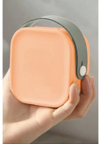 Resim Piev House By House Çanta İçi Aynalı Mini Makyaj Takı Kutusu Turuncu 