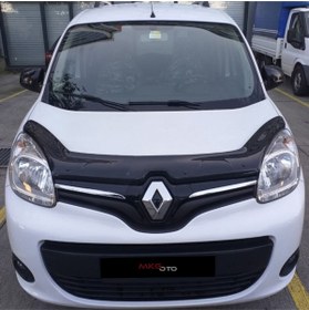 Resim MKG Renault Kangoo 2014 Ve Üzeri Ön Kaput Koruyucu Rüzgarlığı Piano Black 3.2 Mm Kalın Plastik 