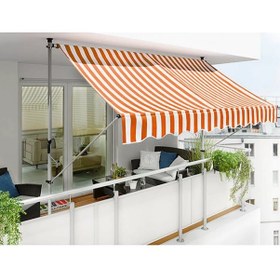 Resim Evinizin_Atolyesi Teleskopik Tente Turuncu-Beyaz 300X150 Cm 