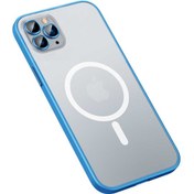 Resim iPhone Uyumlu 12 Pro Max Kılıf Magsafe Kamera Lensli Kenar Renkli 