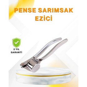 Resim Metal Sarımsak Ezici Ergonomik Tutma ve Güçlü Presleme 