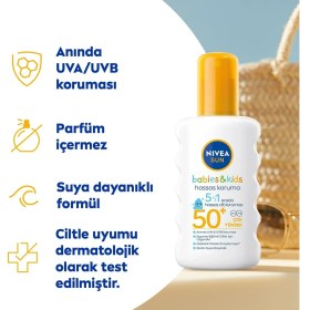Resim Mey İthalat Nıvea Sun SPF50+ Çocuklar ve Bebekler Için Yüksek Güneş Koruyucu Sprey 200ML,HASSAS Cilt,parfümsüz 
