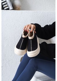 Resim D436 Kadın Soğuk Geçirmez Kışlık Bot Siyah 