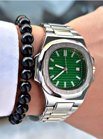 Resim Özel Tasarım Eşref Tek Saat Modeli Metal Kordon Takvimli Erkek Kol Saati-bileklik Hediyeli Yeşil 
