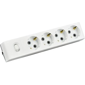 Resim Günsan Elektrik Günsan Dörtlü Çocuk Korumalı Topraklı Anahtarlı Grup Priz Klemensli (Kablosuz) 