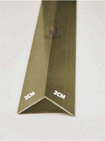 Resim Nalbur Bakkal Alüminyum L Profil 3cm x 3cm Gold sarı 150cm 