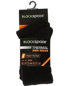 Resim Blackspade Siyah Çocuk Düz Spor Çorap 42-9995-Termal Çor 