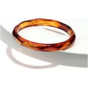 Resim Fishsheep Bohemia Akrilik Geometrik Bileklik Kadınlar İçin Boho Reçine Bilezik 2025 Tasarım Açık Sarı Altın Renk 