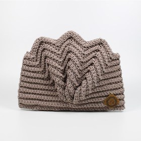 Resim Fr El Örgüsü Örme Midye Clutch Çanta, Handmade Kadın Çanta 202302004 Vizon 