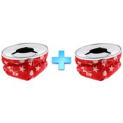 Resim 2'li Tekne Kül Tablası. Paslanmaz Küllük. Kırmızı. Kum Küllük 