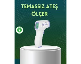 Resim Motto Ticaret Kızılötesi Temassız Ateş Ölçer LCD Ekranlı Hassas Termometre 
