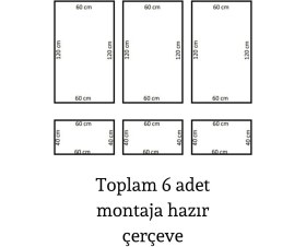 Resim Decozza Dekoratif Boyanabilir 2,5 cm Duvar Çıtası 6 Adet Hazır Kesimli Çerçeve Paketi 