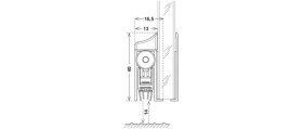 Resim Dizaynaks Cam Glass Kapı Altı Giyotin 1030 Mm 