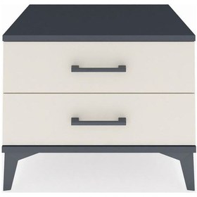 Resim Hyperion Komodin 2 Çekmeceli 60x44x48 Antrasit-aytaşı Antrasit 