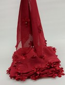 Resim Limelia Kırmızı Çiçek Desenli Lüx Halay Mendili 1 Adet 