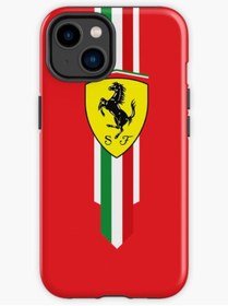 Resim izzytech Iphone 11 Uyumlu Kamera Ferrari Desenli Model Iç Kısmı Kadife 