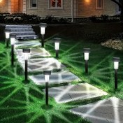 Resim 10 adet Güneş Enerjili Peyzaj Lambası - Uzun Ömürlü Dış Mekan Aydınlatması IP44 Su Geçirmez - Yollar, Verandalar, Bahçeler, Çimler ve Sürücü Yolları için İdeal, Güneş Enerjili, Yarı Gömme Montaj, Plastik Malzeme, Kurulum Donanımı Dahil, Dış Mekan Aydınlatması için Güneş Lambaları 