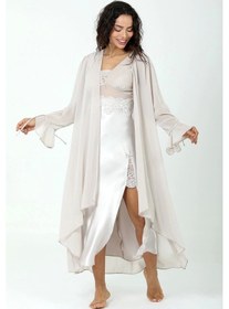 Resim Bondy Kadın 2305 Saten 2'li Çeyiz Seti Vizon 