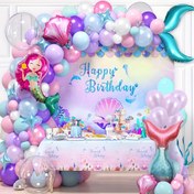 Resim 137 adet Denizkızı Balon Garland Kemer Seti, Karışık Renkli Balon Seti, Denizkızı Temalı Parti Dekorasyonu, Doğum Günü Parti Dekorasyonu, İç ve Dış Mekan Dekorasyonu, Cinsiyet Açıklama Dekorasyonu, Sevgililer Günü Dekorasyonu, Prenses Temalı Doğum Günü Parti Dekorasyonu, Kız Doğum Günü Dekorasyonu 