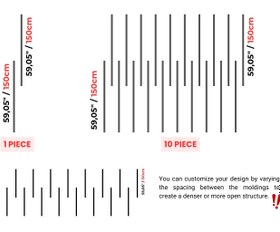 Resim Wall Molding Kit, Easy Installation Accent Kit - 5 pieces 