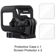 Resim E2031-2-gopro Oturum 5 4 Temperli Cam Ekran Koruyucu İçin Go Pro Oturum 4 5 Gopro Hero 5 Oturum Kamera Aksesuarları Için Çerçeve Kılıf 
