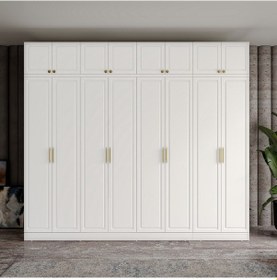 Resim Guneystore Milas Gold 8 Kapaklı Komple Mdf Yüklüklü Gardırop 