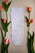 Resim salarticaret Bebek Basic Ribana Bisiklet Yaka Fitilli 3lü Atlet Body -KREM 
